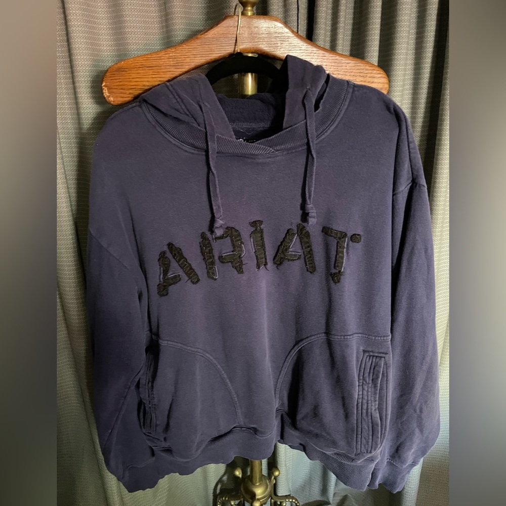 Ariat Cotton Hoodie Navy Blue Sz XL